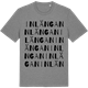 Mid Heather Gray t-shirt med Inlängan ordlek t-shirt