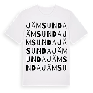 Jämsunda ordlek t-shirt – ekologisk bomull t-shirt från Pinshirt