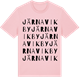 Pink Cotton t-shirt med Järnavik by ordlek t-shirt