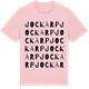 Pink Cotton t-shirt med Jockarp ordlek t-shirt