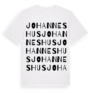 Johannes hus ordlek t-shirt – ekologisk bomull t-shirt från Pinshirt