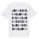 White t-shirt med Johannishus ordlek t-shirt