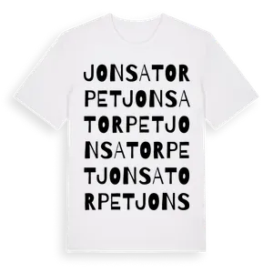 Jonsatorpet ordlek t-shirt – ekologisk bomull t-shirt från Pinshirt