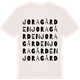 Vintage White t-shirt med Joragården ordlek t-shirt