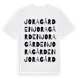 White t-shirt med Joragården ordlek t-shirt