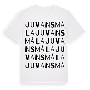 Juvansmåla ordlek t-shirt – ekologisk bomull t-shirt från Pinshirt