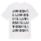 White t-shirt med Juvansmåla ordlek t-shirt