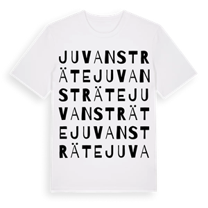 Juvansträte ordlek t-shirt – ekologisk bomull t-shirt från Pinshirt