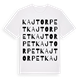 White t-shirt med Kajtorpet ordlek t-shirt