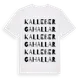 White t-shirt med Kalleberga Hallar ordlek t-shirt