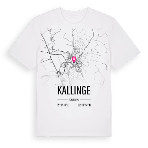 Kallinge karta t-shirt – ekologisk bomull t-shirt från Pinshirt