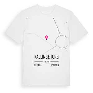 Kallinge Torg karta t-shirt – ekologisk bomull t-shirt från Pinshirt