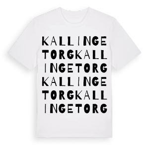 Kallinge Torg ordlek t-shirt – ekologisk bomull t-shirt från Pinshirt