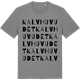 Mid Heather Gray t-shirt med Kalvhuvudet ordlek t-shirt
