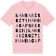 Pink Cotton t-shirt med Kamraberget (Hamnagapsbergen) ordlek t-shirt