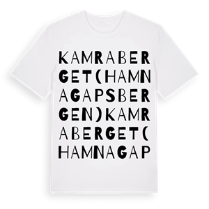 Kamraberget (Hamnagapsbergen) ordlek t-shirt – ekologisk bomull t-shirt från Pinshirt