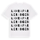 White t-shirt med Kamraparkeringen ordlek t-shirt