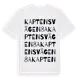 White t-shirt med Kaptensvägen 8A ordlek t-shirt