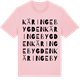 Pink Cotton t-shirt med Käringebygden ordlek t-shirt