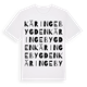 White t-shirt med Käringebygden ordlek t-shirt