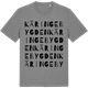 Mid Heather Gray t-shirt med Käringebygden ordlek t-shirt