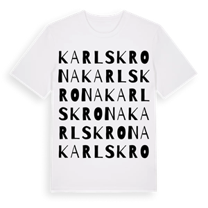 Karlskrona ordlek t-shirt – ekologisk bomull t-shirt från Pinshirt