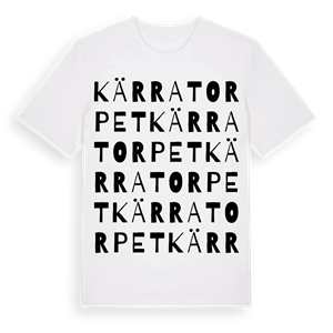 Kärratorpet ordlek t-shirt – ekologisk bomull t-shirt från Pinshirt