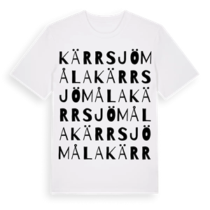 Kärrsjömåla ordlek t-shirt – ekologisk bomull t-shirt från Pinshirt