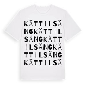 Kättilsäng ordlek t-shirt – ekologisk bomull t-shirt från Pinshirt