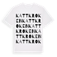 White t-shirt med Kattkroken ordlek t-shirt
