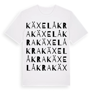 Käxelåkra ordlek t-shirt – ekologisk bomull t-shirt från Pinshirt