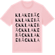Pink Cotton t-shirt med Klakebäck ordlek t-shirt