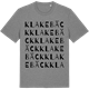 Mid Heather Gray t-shirt med Klakebäck ordlek t-shirt