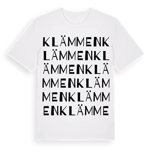Klämmen ordlek t-shirt – ekologisk bomull t-shirt från Pinshirt
