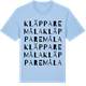 Blue Soul t-shirt med Kläpparemåla ordlek t-shirt