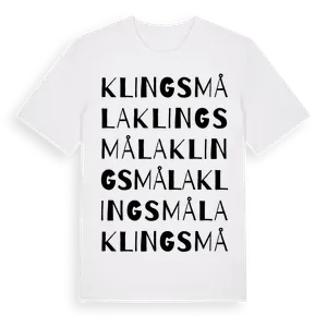 Klingsmåla ordlek t-shirt – ekologisk bomull t-shirt från Pinshirt
