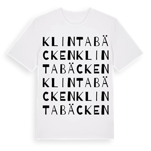 Klintabäcken ordlek t-shirt – ekologisk bomull t-shirt från Pinshirt