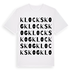 Klockskog ordlek t-shirt – ekologisk bomull t-shirt från Pinshirt