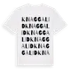 White t-shirt med Knaggalid ordlek t-shirt