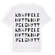White t-shirt med Knappelehytt ordlek t-shirt