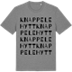 Mid Heather Gray t-shirt med Knappelehytt ordlek t-shirt