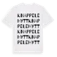 White t-shirt med Knappelehytt ordlek t-shirt