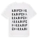 White t-shirt med Knipehall ordlek t-shirt