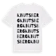 White t-shirt med Knutsberg ordlek t-shirt