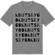 Mid Heather Gray t-shirt med Knutsbygd ordlek t-shirt