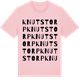 Pink Cotton t-shirt med Knutstorp ordlek t-shirt