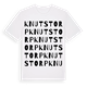 White t-shirt med Knutstorp ordlek t-shirt