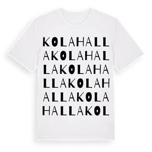 Kolahalla ordlek t-shirt – ekologisk bomull t-shirt från Pinshirt