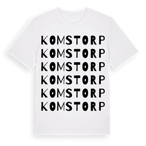 Komstorp ordlek t-shirt – ekologisk bomull t-shirt från Pinshirt
