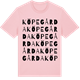 Pink Cotton t-shirt med Köpegårda ordlek t-shirt